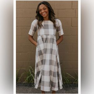 ROOLEE mom Maddie Buffalo Check Dress - for pregnant and nursing mamas!